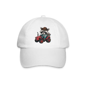 Éleveur de tracteurs à ratons laveurs - Casquette classique - blanc/blanc - Devant