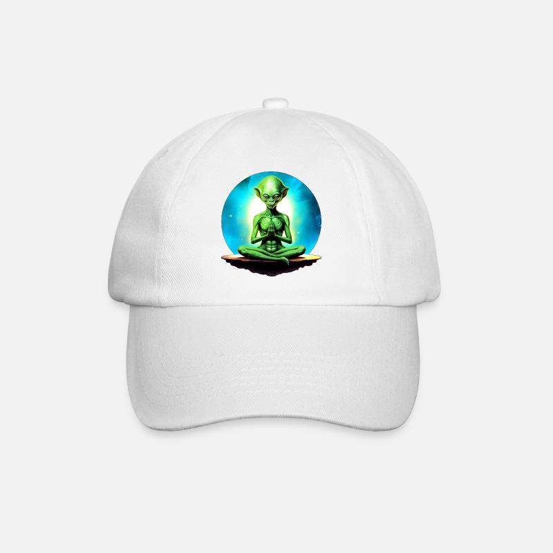 Aliens Yoga - Baseballkappe - Weiß/Weiß