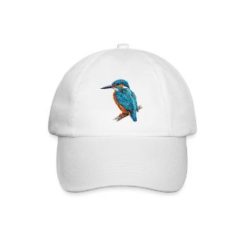 Embroidered kingfisher stylish natural (printed) - Baseball Cap - white/white - Front