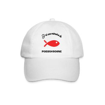 POISSON. MEMOIRE. SARDINE. POISSON D'AVRIL. MER - Casquette classique - blanc/blanc - Devant
