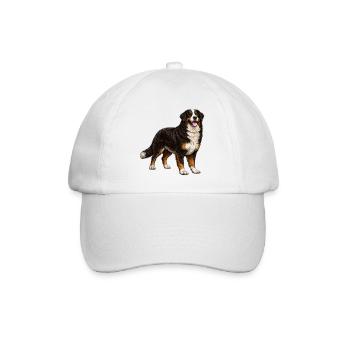 Vintage Bernese Mountain Dog Illustration – Dog Loyalty - Baseball Cap - white/white - Front