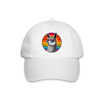 Llama Retro Sunset - Casquette classique - blanc/blanc - Devant