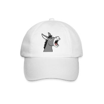 Tête de dessin animé d’âne bruyante - Casquette classique - blanc/blanc - Devant