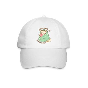 Kitten in a Blanket with a Cup of Cocoa - Baseball Cap - white/white - Front