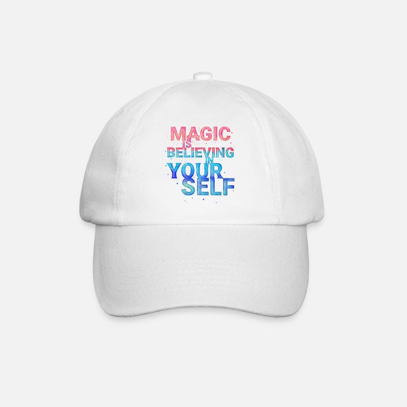 Magic Is Believing in Yourself - Baseballkappe - Weiß/Weiß