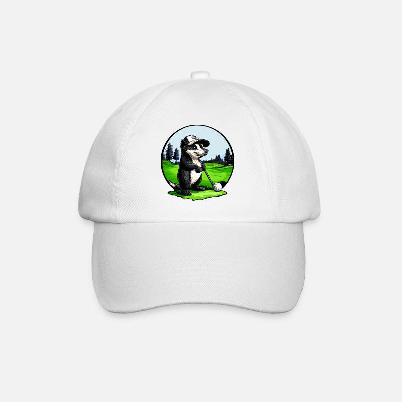 Golf Stinktier - Baseballkappe - Weiß/Weiß