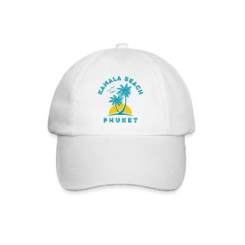 Kamala Beach Phuket Sunset Palm - Baseball Cap - white/white - Front