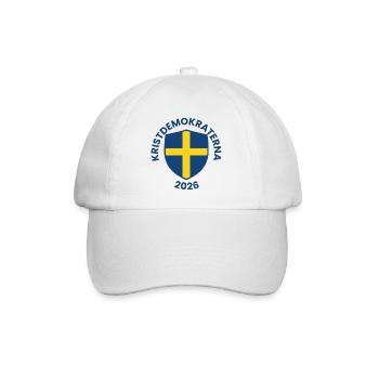 Nordic Blue Shield Yellow Cross - Baseball Cap - white/white - Front
