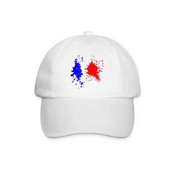 Éclaboussure du drapeau français - Casquette classique - blanc/blanc - Devant