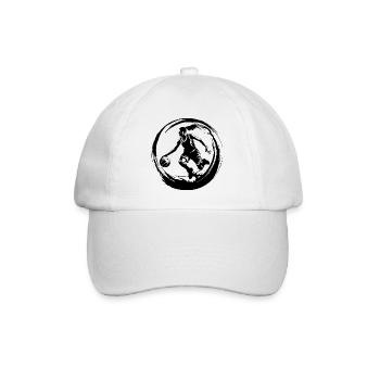 Basketball Player Woman Silhouette - Baseball Cap - white/white - Front