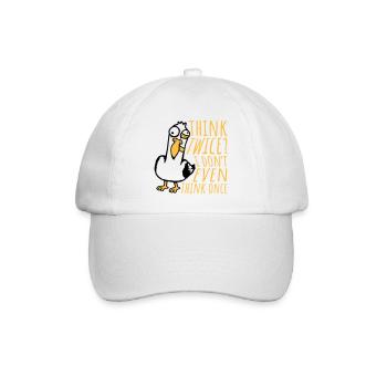 Seagull Crazy Think Twice? I Don't Even Think Once - Baseball Cap - white/white - Front