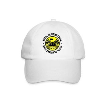 Schwarz Gelb Fans - Baseballkappe - Weiß/Weiß - Vorne