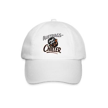 Auftrags Chiller Faultier Lustiges Büro Motiv - Baseballkappe - Weiß/Weiß - Vorne