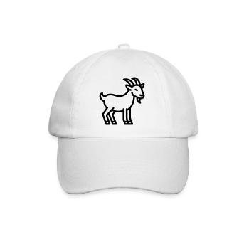 goat - Baseball Cap - white/white - Front