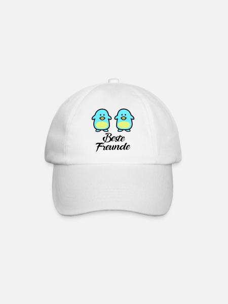 Pinguine Beste Freunde - Baseballkappe - Weiß/Weiß