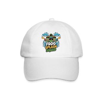 Frog Splash Squad Froschcrew - Baseballkappe - Weiß/Weiß - Vorne