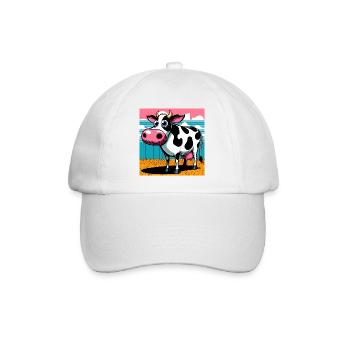 Kuh - Baseballkappe - Weiß/Weiß - Vorne