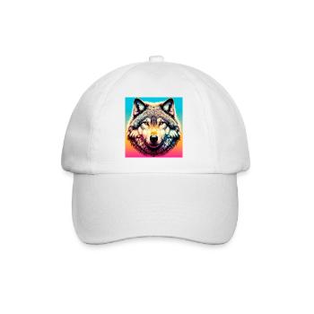 Wolf - Baseball Cap - white/white - Front