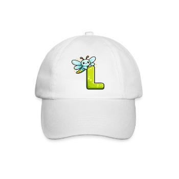 L wie Libelle  - Baseballkappe - Weiß/Weiß - Vorne
