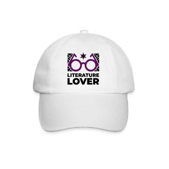 Literature Lover Brille Text - Baseballkappe - Weiß/Weiß - Vorne