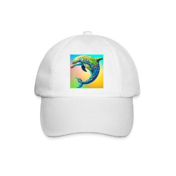 dolphin - Baseball Cap - white/white - Front