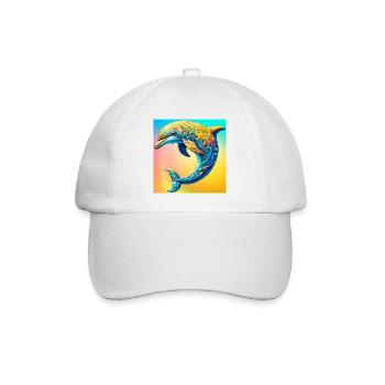 Delfin - Baseballkappe - Weiß/Weiß - Vorne