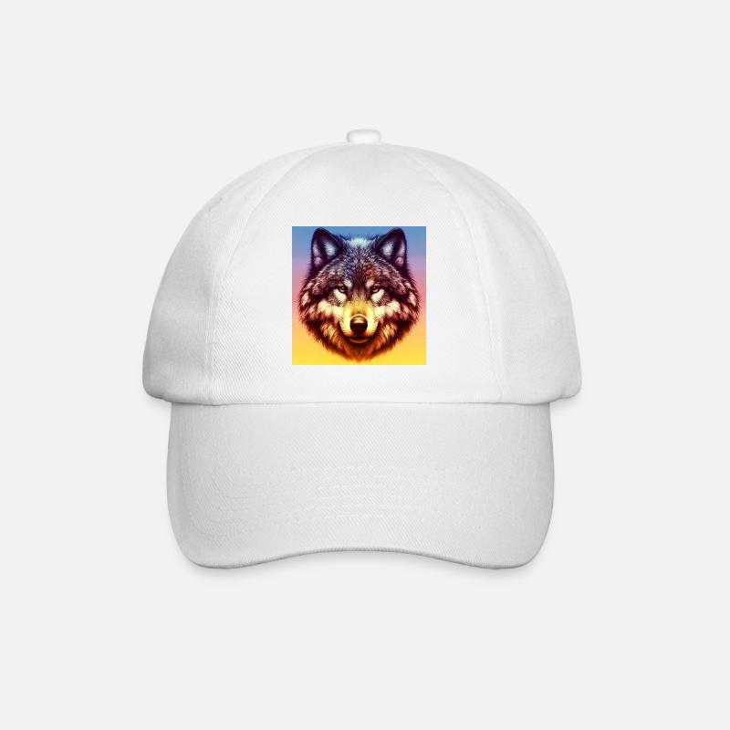 Wolf - Baseballkappe - Weiß/Weiß