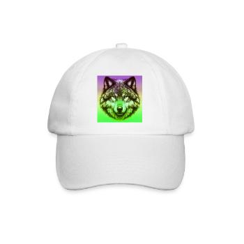 Wolf - Baseballkappe - Weiß/Weiß - Vorne
