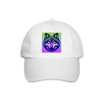 Wolf - Baseball Cap - white/white - Front