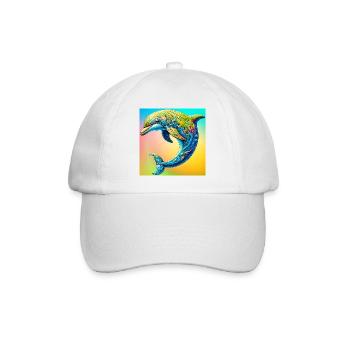 dolphin - Baseball Cap - white/white - Front