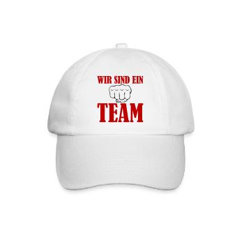 Wir Sind Ein Team  - Baseballkappe - Weiß/Weiß - Vorne