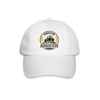 Génération agriculteur logo passion agriculture - Casquette classique - blanc/blanc - Devant