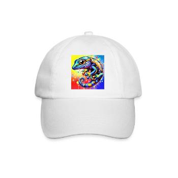 Gecko - Baseball Cap - white/white - Front