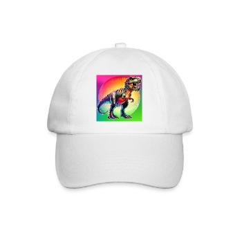 Dinosaurier - Baseballkappe - Weiß/Weiß - Vorne