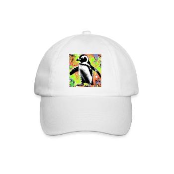penguin - Baseball Cap - white/white - Front