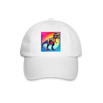 Dinosaurier - Baseballkappe - Weiß/Weiß - Vorne