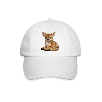 Cute Deer Boy Illustration - Baseball Cap - white/white - Front