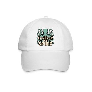 Oktopus für immer mein Spirit - Baseballkappe - Weiß/Weiß - Vorne