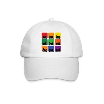 LGBT Pride Month - Love is Love Cats - Baseball Cap - white/white - Front