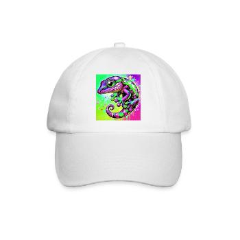 Gecko - Baseball Cap - white/white - Front
