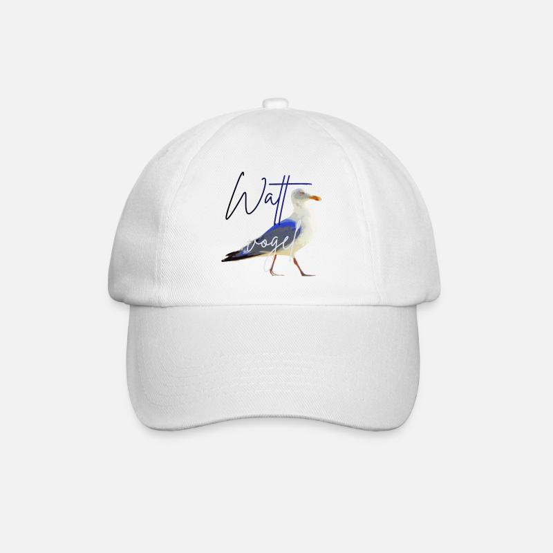 Wattvogel_3.2 - Baseballkappe - Weiß/Weiß