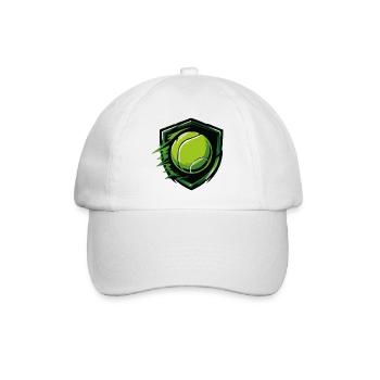 Tennis-Schild im Dynamik-Stil - Baseballkappe - Weiß/Weiß - Vorne
