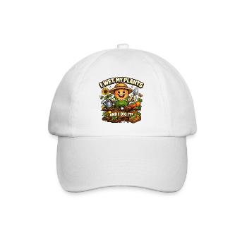 I water my plants and I love it - Baseball Cap - white/white - Front