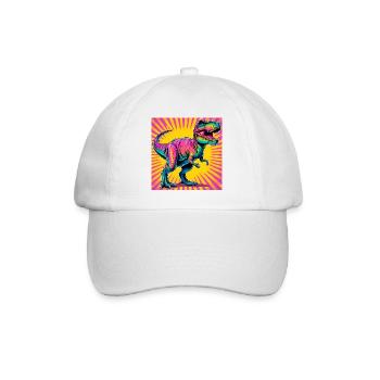 Dinosaurier - Baseballkappe - Weiß/Weiß - Vorne