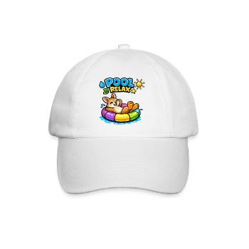 Pool Relax : Corgi joyeux dans un canot pneumatique - Casquette classique - blanc/blanc - Devant