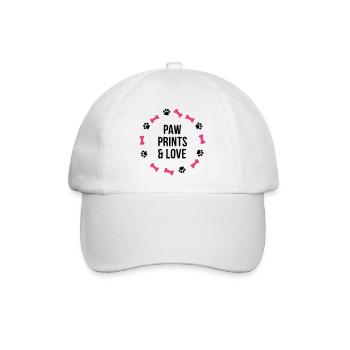 Empreinte de patte Love Dog Bone Dog Maman - Casquette classique - blanc/blanc - Devant