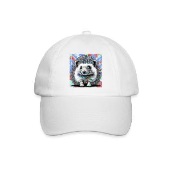 hedgehog - Baseball Cap - white/white - Front