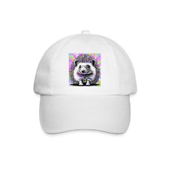 hedgehog - Baseball Cap - white/white - Front