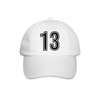Symbole numérique 13 - Casquette classique - blanc/blanc - Devant