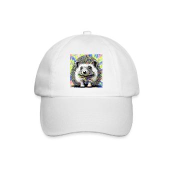 hedgehog - Baseball Cap - white/white - Front